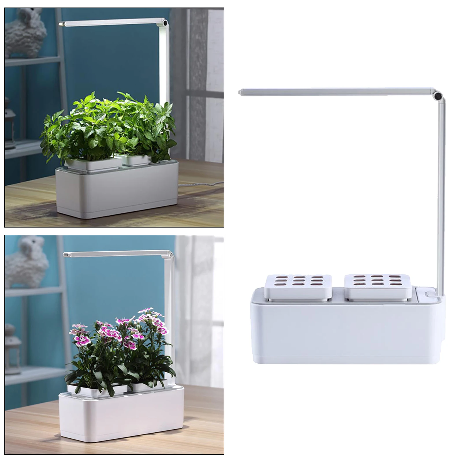 

Hydroponics Growing System 18 Indoor Herb Garden Kit LED Grow Light US