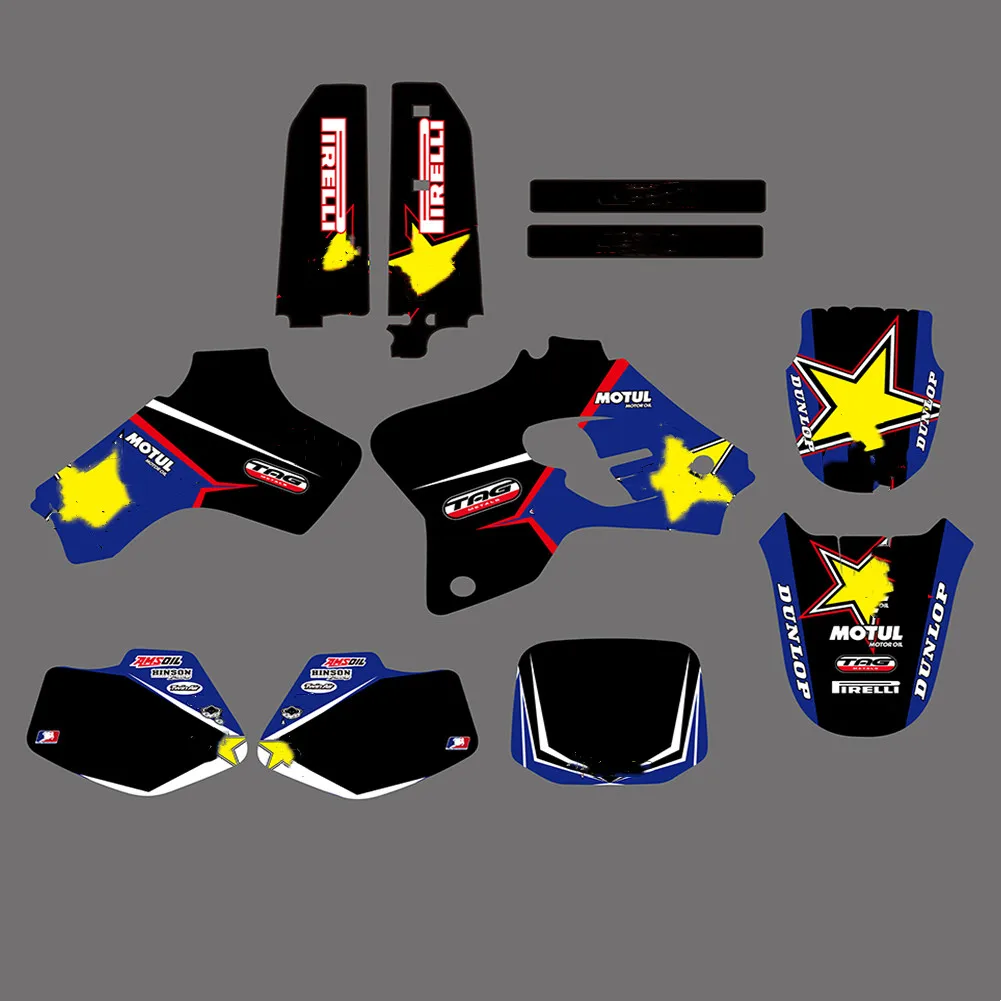 Для Yamaha 80 YZ 2001-1993 графические фоны наклейки Набор наклеек для YZ80 1993 1994 1995 1996 1997 1998
