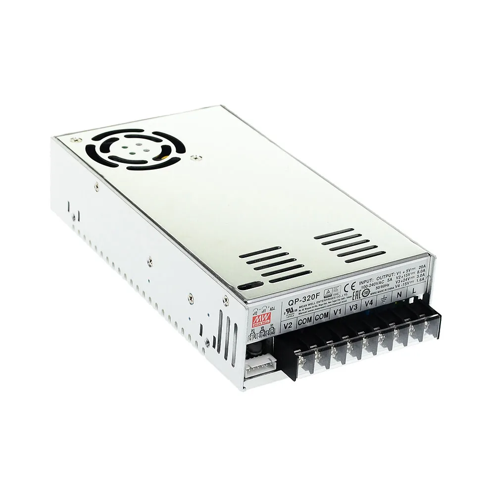 Mean Well QP-320 Series meanwell 5V/12V/15V/24V DC 320W Quad выход с функцией PFC, Интернет-магазин