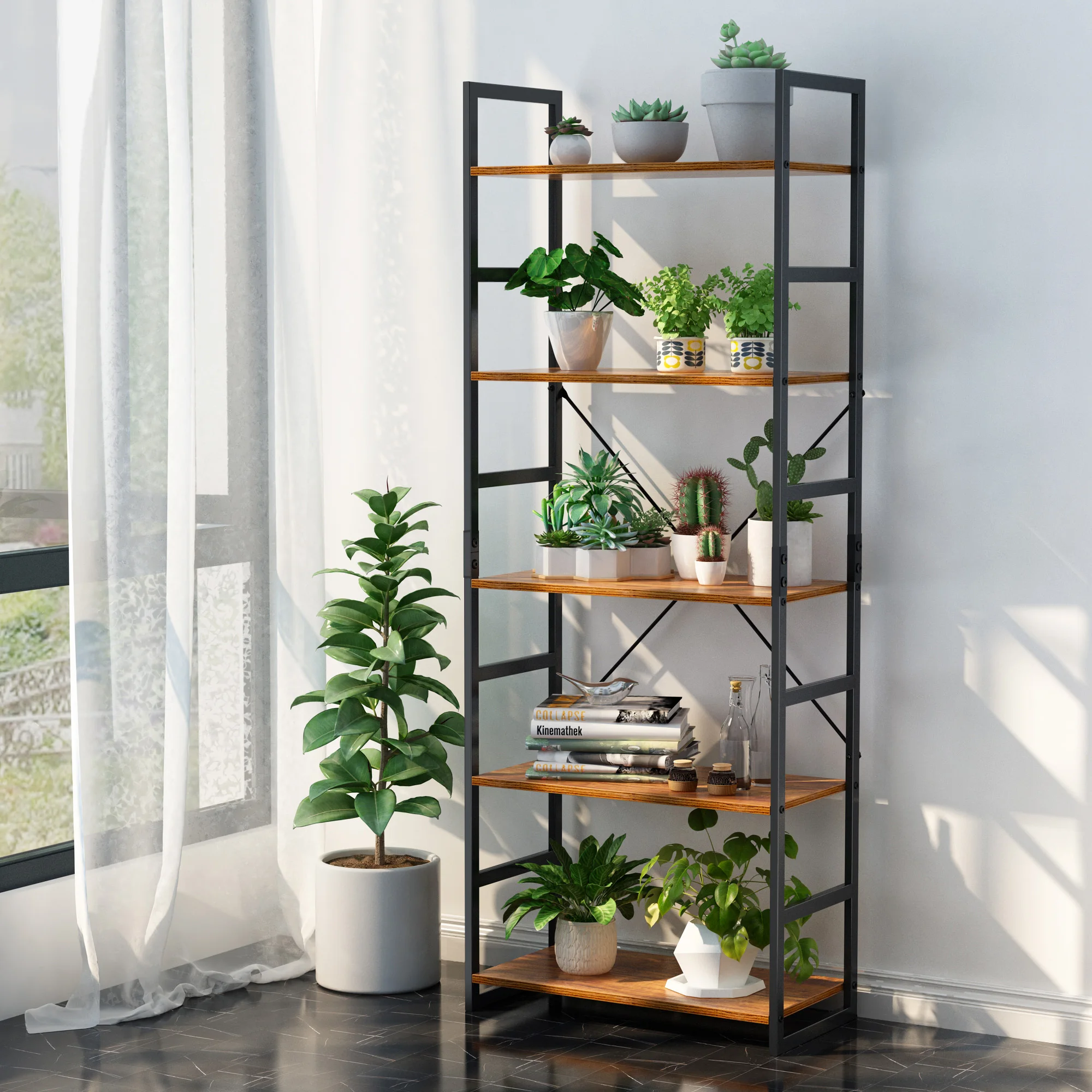 LANGRIA металлическая книжная полка организатор крепкая 5 ти слойной