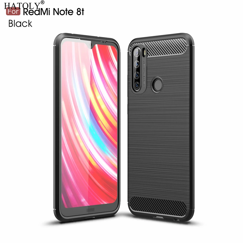 HATOLY For Capas Xiaomi Redmi Note 8T Case Anti-knock Soft TPU Brushed Rugger Silicone Phone Cases 8 | Мобильные телефоны и