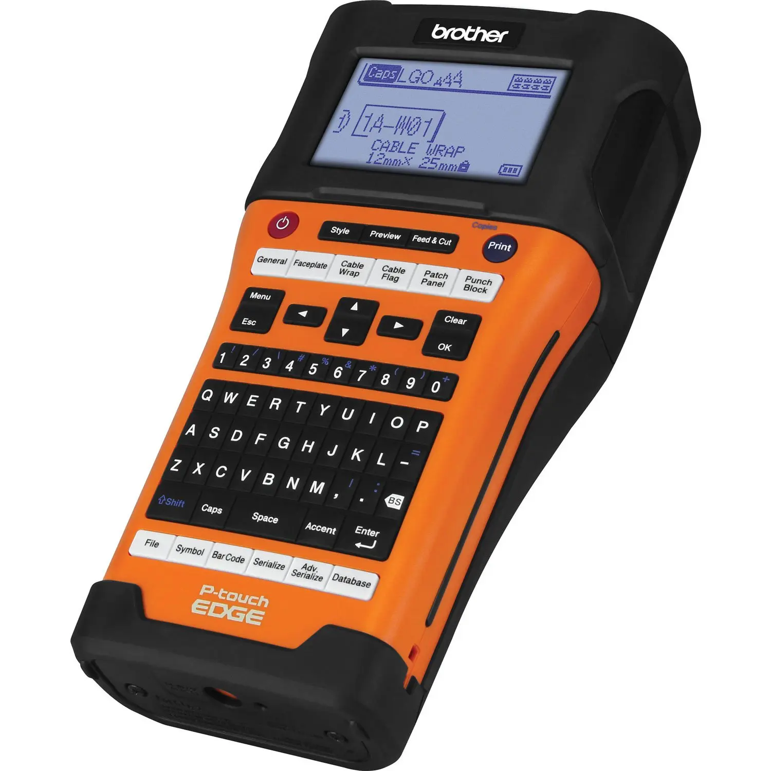 Brother label printer PT-E550W handheld WiFi wireless power cable room wiring network | Компьютеры и офис