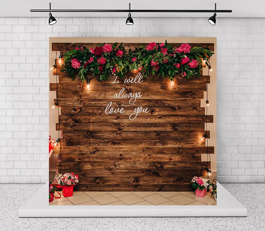 Свадебные украшения фон Любовь Цветы деревянная стена свадебный душ Вечеринка