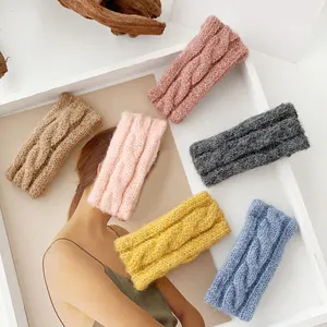 Женская шерстяная заколка для волос BB, элегантная Милая вязаная заколка-пряжка для волос на осень и зиму, аксессуар для волос