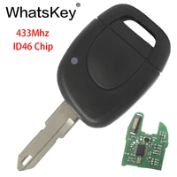 whatskey 1 buttons remote key 433mhz id46 pcf7946 chip for renault master kangoo scenic clio twingo ne73 blade