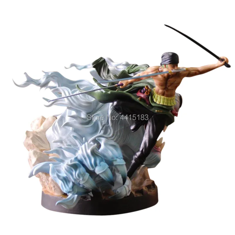 23 см аниме одна деталь фигурка поп DX Roronoa Zoro борьба с тигром вер. ПВХ мультяшная фигурка игрушки Коллекционная модель подарок для мальчика