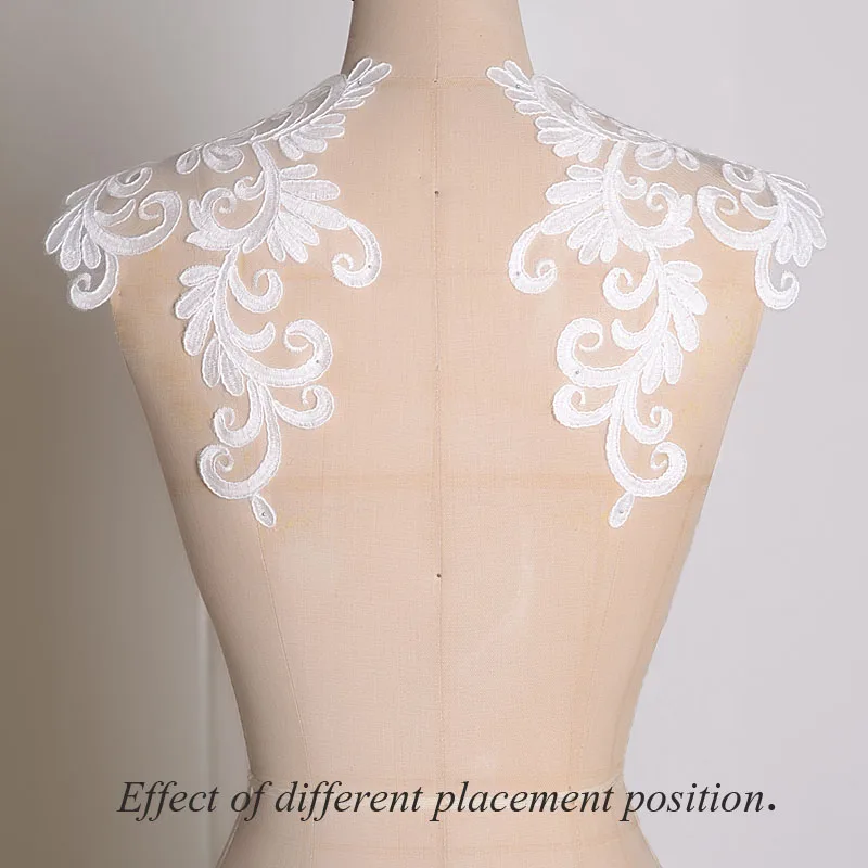 1 пара кружевных цветочных вышитых патчей для невесты наклейки одежды нашивки