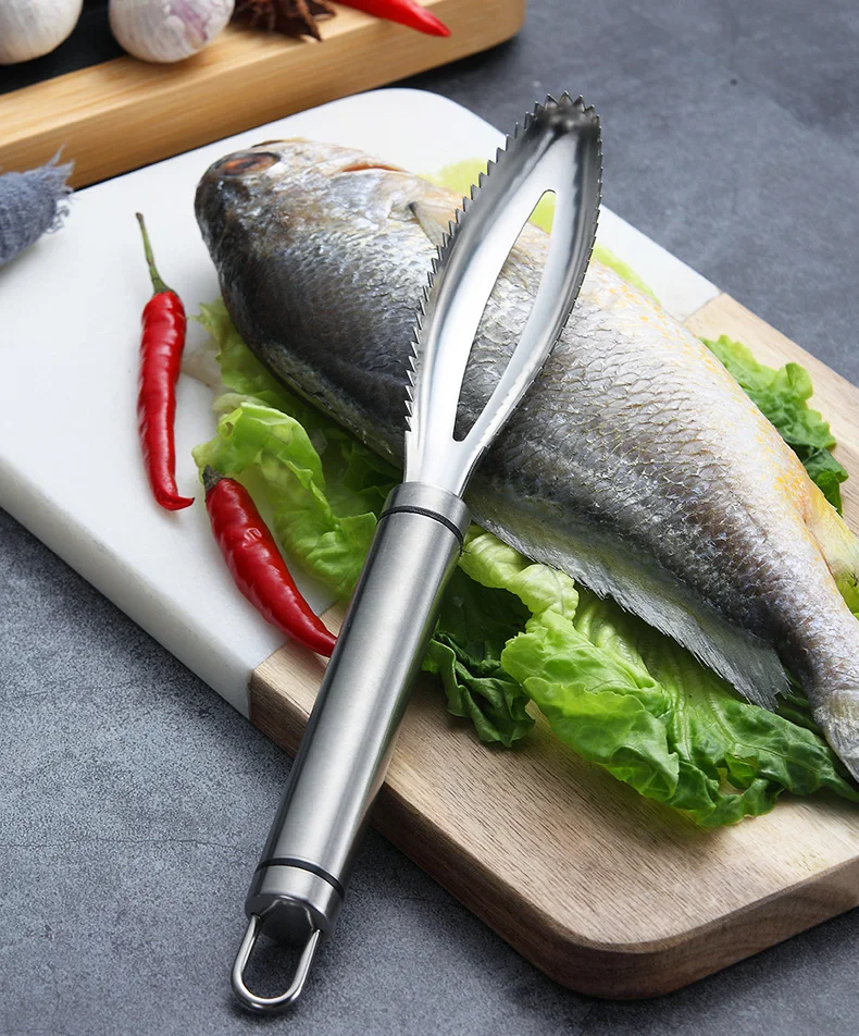 EIMAI нержавеющая рыбья кожа щетка соскабливание рыболовная чешуя терки быстрое