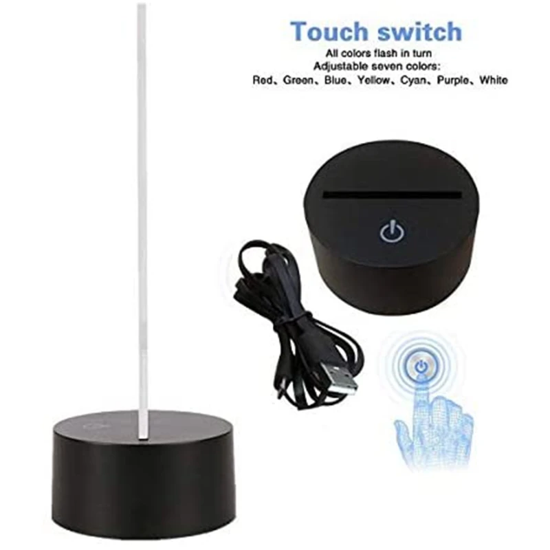 

2022 New Creative 3D Light with Anti Slip Pad Stable Durable Bedside Night Lamp for Room