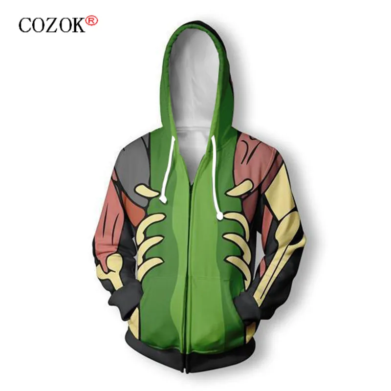 

2021 New Anime Sweater Future Barren Soil Human Skeleton Technology Sense Funny Evil Scientist Hoodie Pickled Cucumber