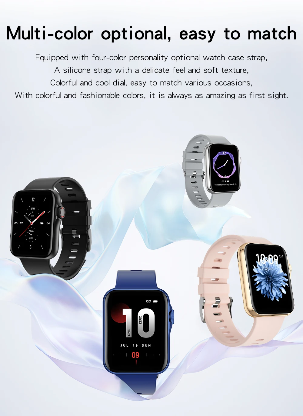 

D06 Full Touch Screen Sport Tracker Smart Watch Support Bluetooth Calling Heart Rate ECG Sports Smartwatch For IOS Android