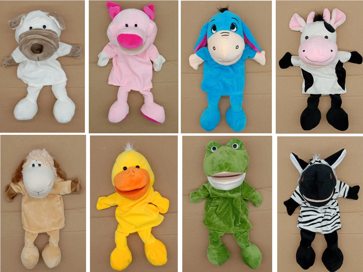 Cute plushies Hand Puppets Animal theater muppets sock puppe