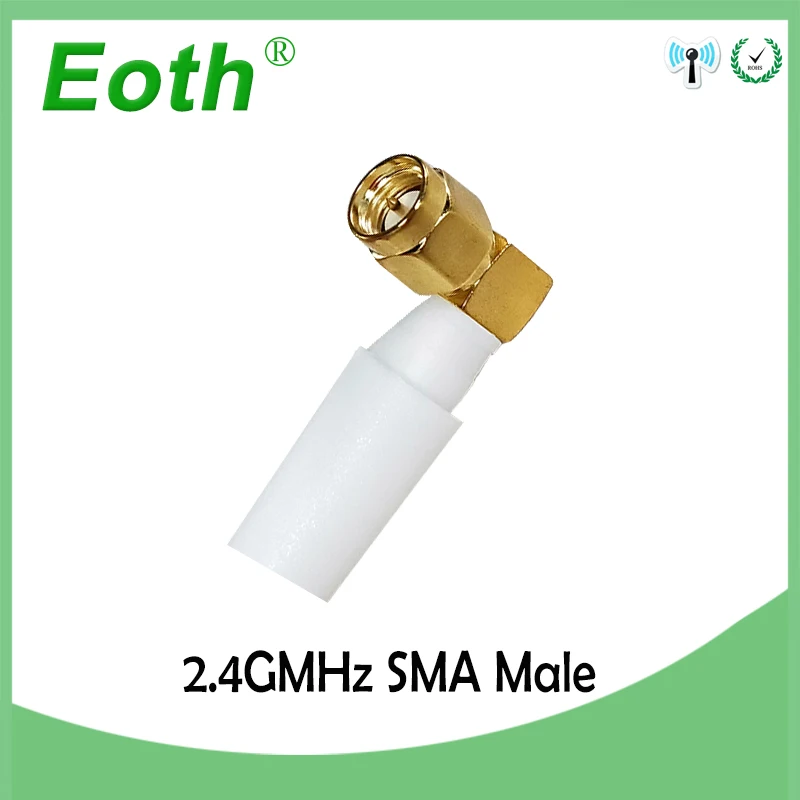 EOTH 10pcs 2.4g antenna 2~3dbi sma male wlan wifi 2.4ghz antene pbx iot module router tp link signal receiver antena high gain