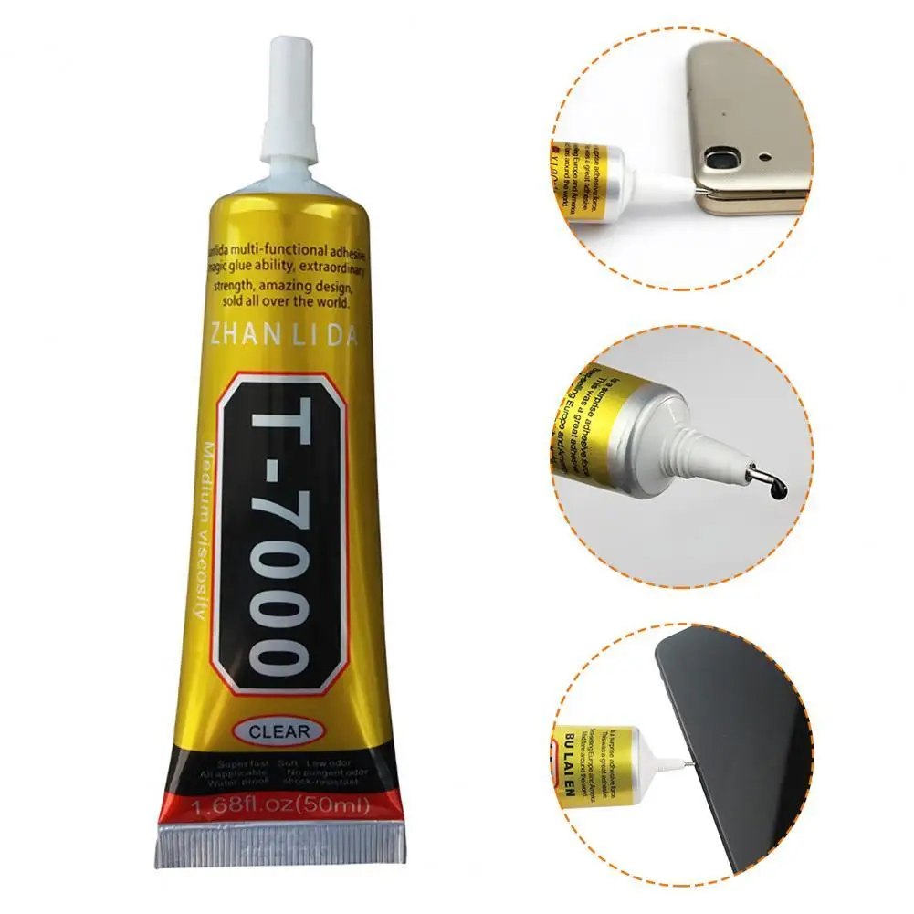 2pcs T7000 110ml Glues Multipurpose Adhesives Super Glues Black Liquid Epoxy Glues For DIY Crafts Glass Phone Case Metal Fabric
