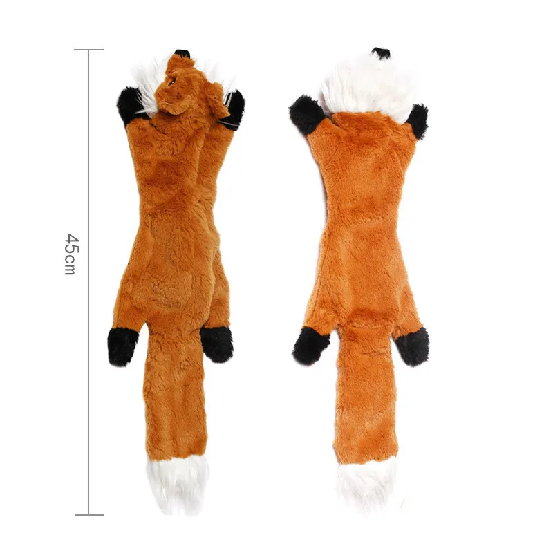 

Plush Dog Chew Toys Pet Puppy Cleaning Teeth Toy Wolf Toys Stuffed Squeaky Animals Rabbit Honking Training Squirrel Pet Supplies