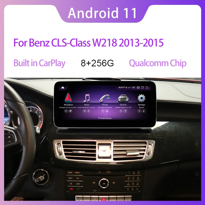 

12.5''6+128G Qualcomm Android 11 Carplay Car Command System Screen For Mercedes Benz CLS Class 2010-2012 IPS LTE Wifi BT W218