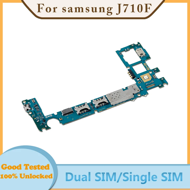 Материнская плата для Samsung Galaxy J710F материнская двух SIM карт/одной карты J7|Антенны