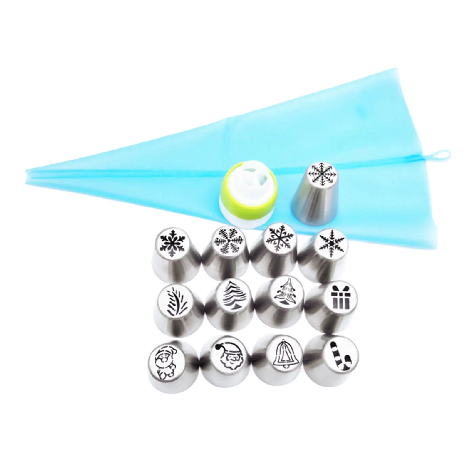 

15pcs Stainless Steel Icing Piping Nozzle Cream Christmas Series Seamless Decorating Tools Cake Decorating