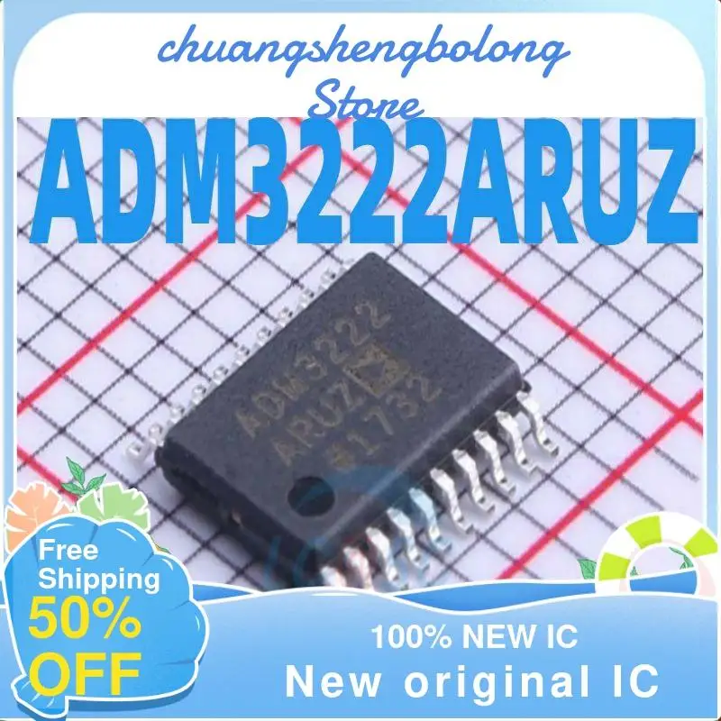 

10-200PCS ADM3222ARU ADM3222 ADM3222ARUZ TSSOP-20 New original IC