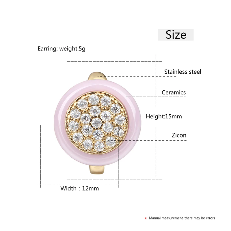 Женский керамический комплект украшений набор с большими кристаллами не