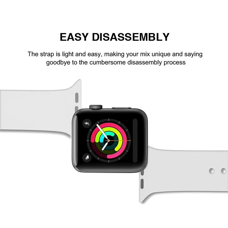 Спортивный силиконовый ремешок для Apple Watch Series 4 40 мм 44 мм силикагелевый ремешок стиль женский и мужской браслет 38 мм 42 мм для iwatch 3 2 1