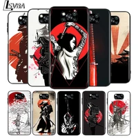 Japanese Samurai for Xiaomi Poco NFC Pro Lite Mix3 Play Silicone Soft Black Phone Case