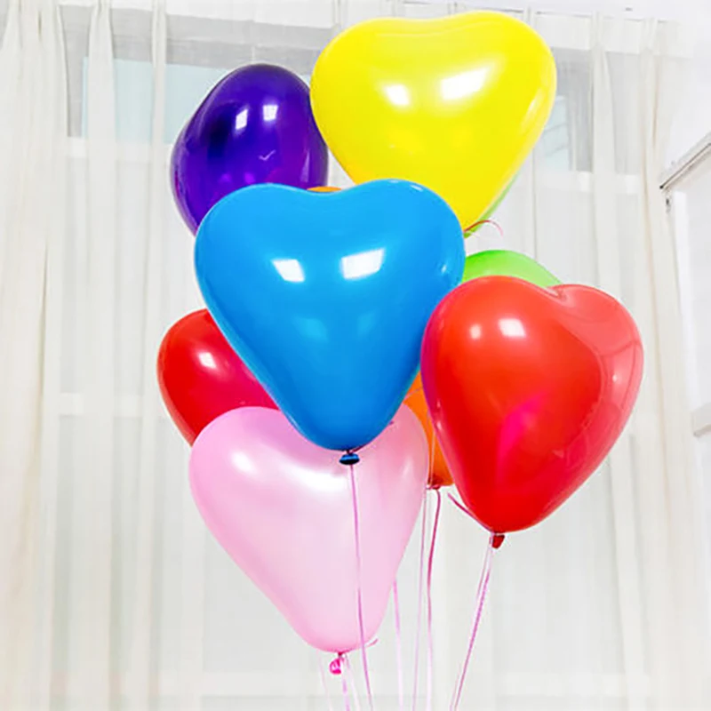 20/50 шт в наборе розового белого красного цвета с надписью Love Heart Shaped латексные