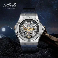 haofa men automatic mechanical movement wristwatches sapphire full skeleton dial watch men luxury brand roating man watch 2021