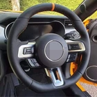 Черная искусственная кожа, противоскользящая искусственная кожа для Ford Mustang 2015-2019  Mustang GT 2015-2019, автомобильные аксессуары