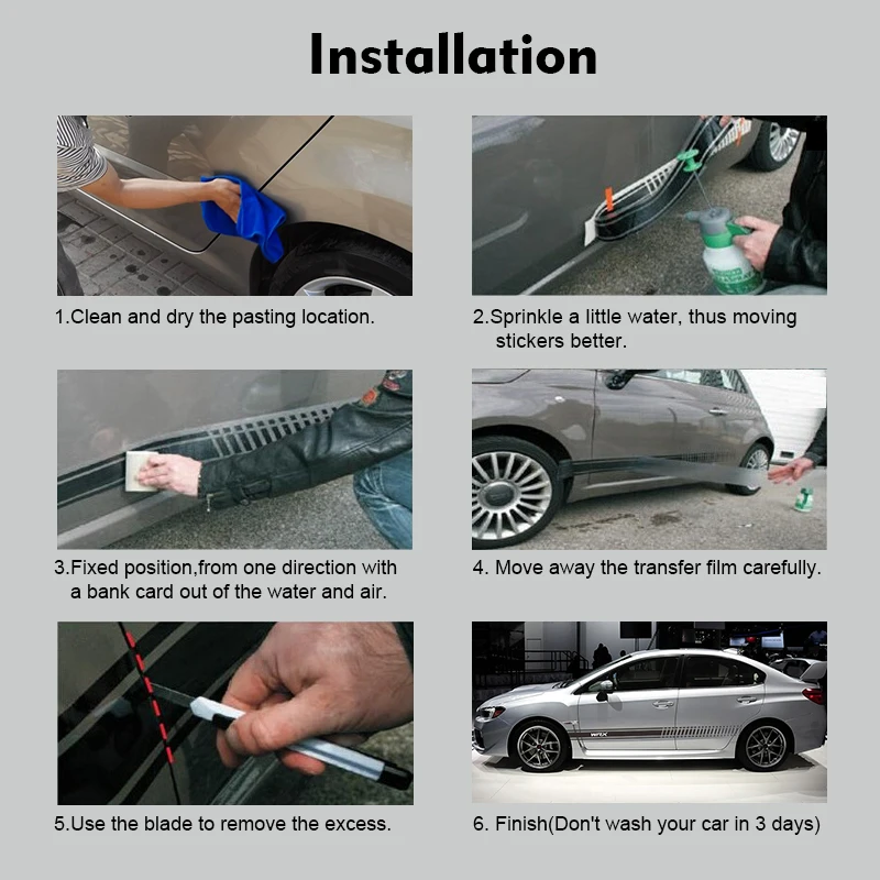 

Car Body Decal Side Sticker FOR FIAT 500 Vinyl Car-styling Auto DIY Car Stickers Decoration 2pcs/lot