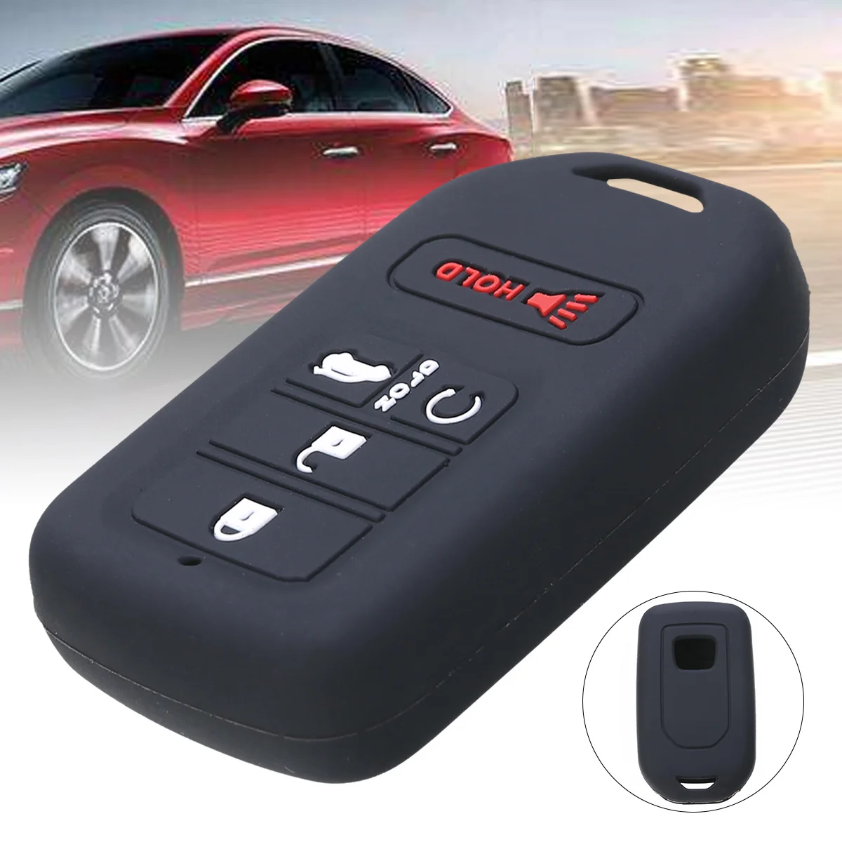 Для Honda Civic Accord CR-V Pilot HR-V, 5 кнопок, силиконовый чехол для дистанционного ключа, брелок, чехол для автомобиля