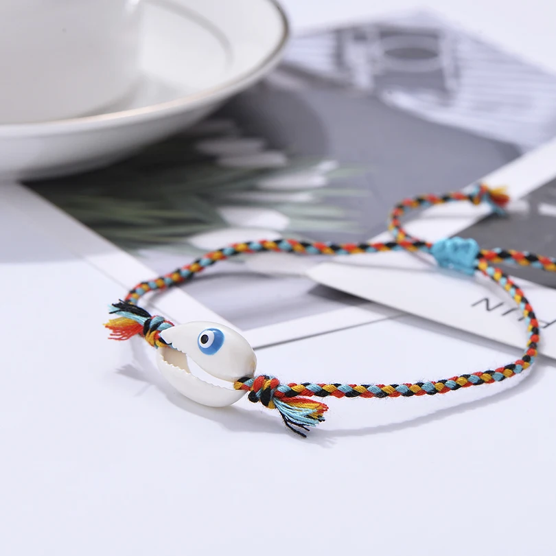 IYOE красочные хлопковые веревочные шармы браслеты для женщин счастливая