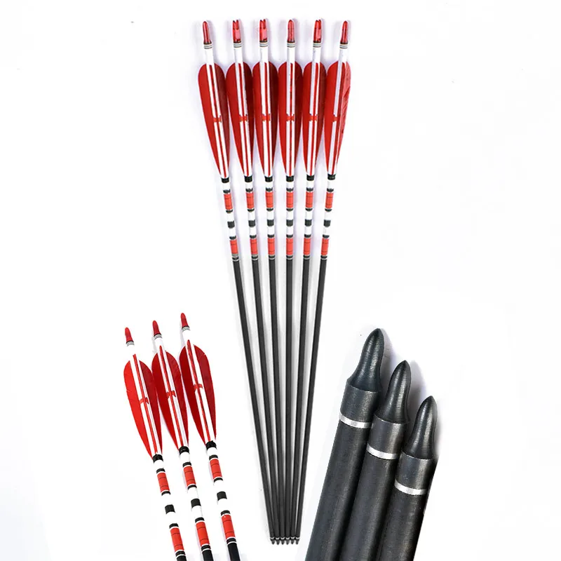 12x охотничий арбалет карбоновые стрелы болты турецкие лопатки для 20-50lbs