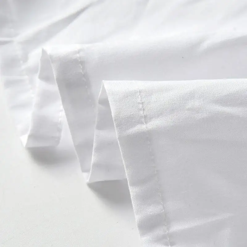 Летние рубашки для мальчиков с коротким рукавом отложным воротником белые