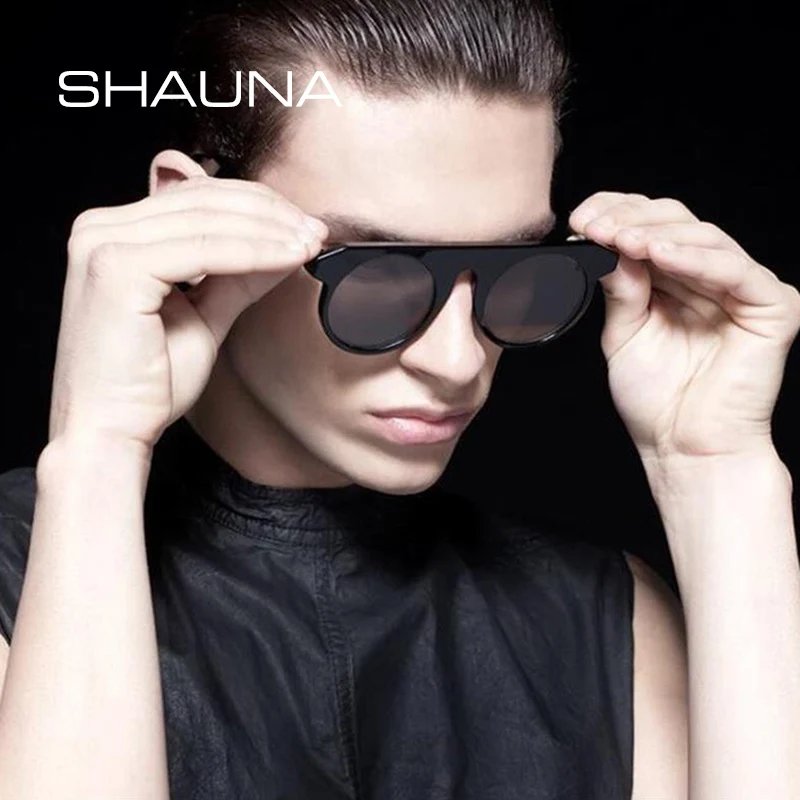 Мужские и женские матовые очки SHAUNA круглые брендовые дизайнерские