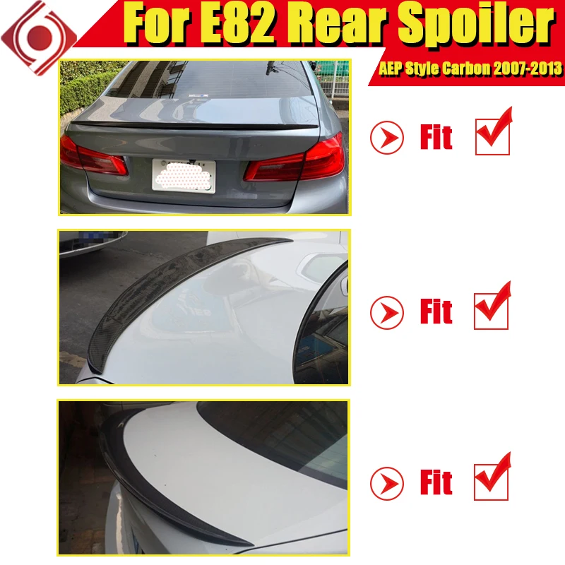 E82 задний крыло спойлер AEP Стиль углеродного волокна глянцевый черный для BMW 1-Series