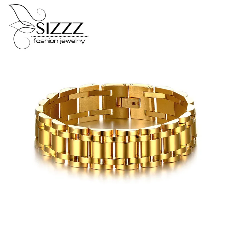 Европейский и американский стиль 17 см длинный браслет из нержавеющей стали