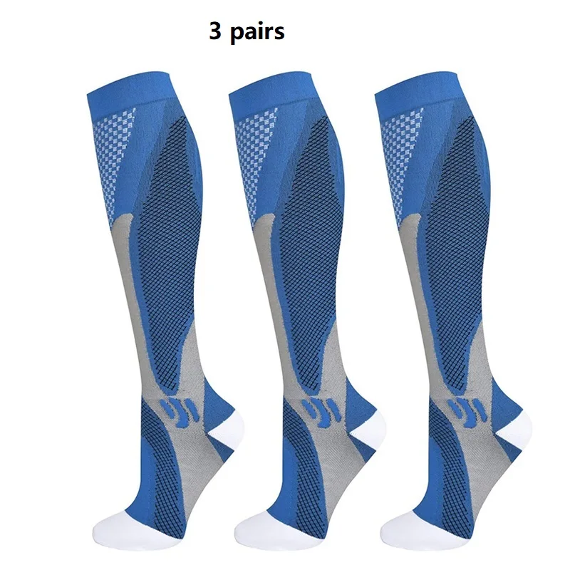 Calzino A Compressione 3 Pairs Knee High Nurse Compression Sock Chaussette De Compression Calcetines De Compresion