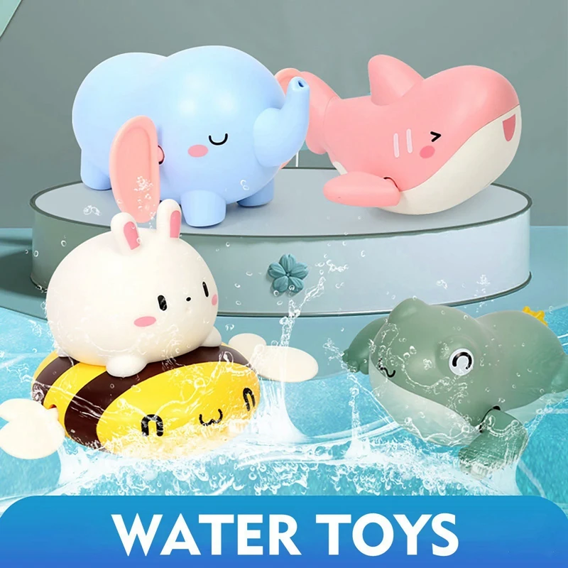 

Детская игрушка для купания, милый мультяшный слон, лягушка, Акула, спринклер для воды, поливальная игрушка для ванной комнаты, водная игруш...