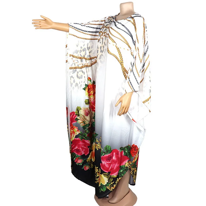 

2020 Africa Clothing African Dresses For Women Muslim Long Dress High Quality Length 150cm Print African Dress with inner dress