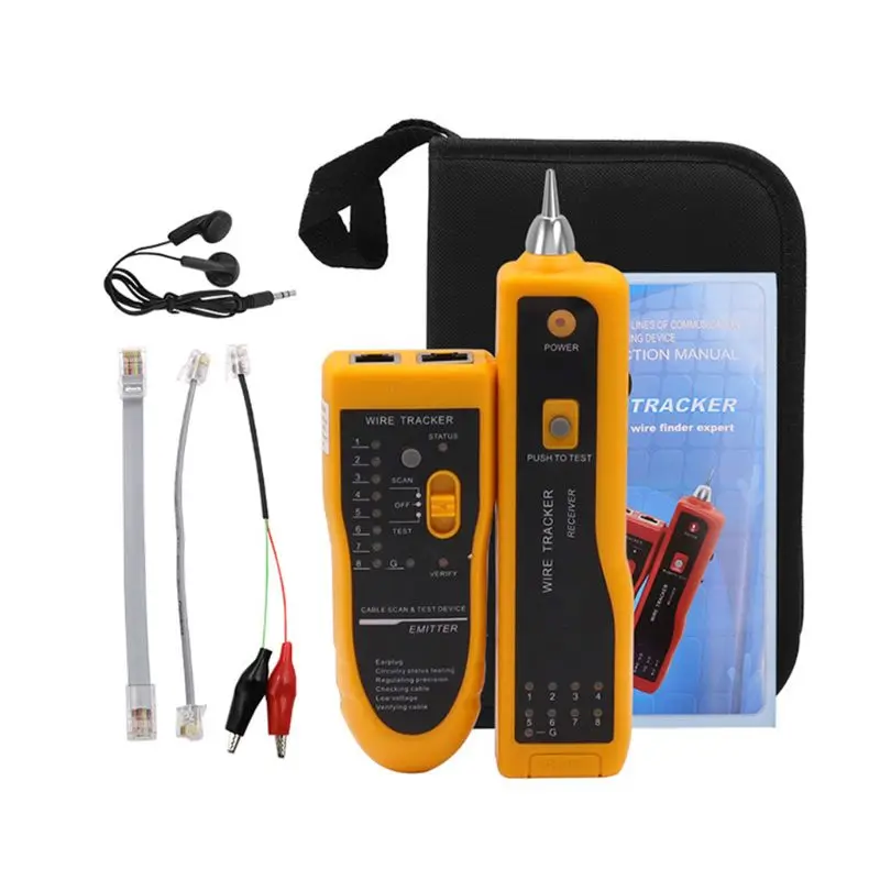 

Тестер кабеля Lan, Cat5 Cat6 RJ11 RJ45 Utp Stp детектор, локатор линии, трекер, набор для диагностики телефона, инструменты