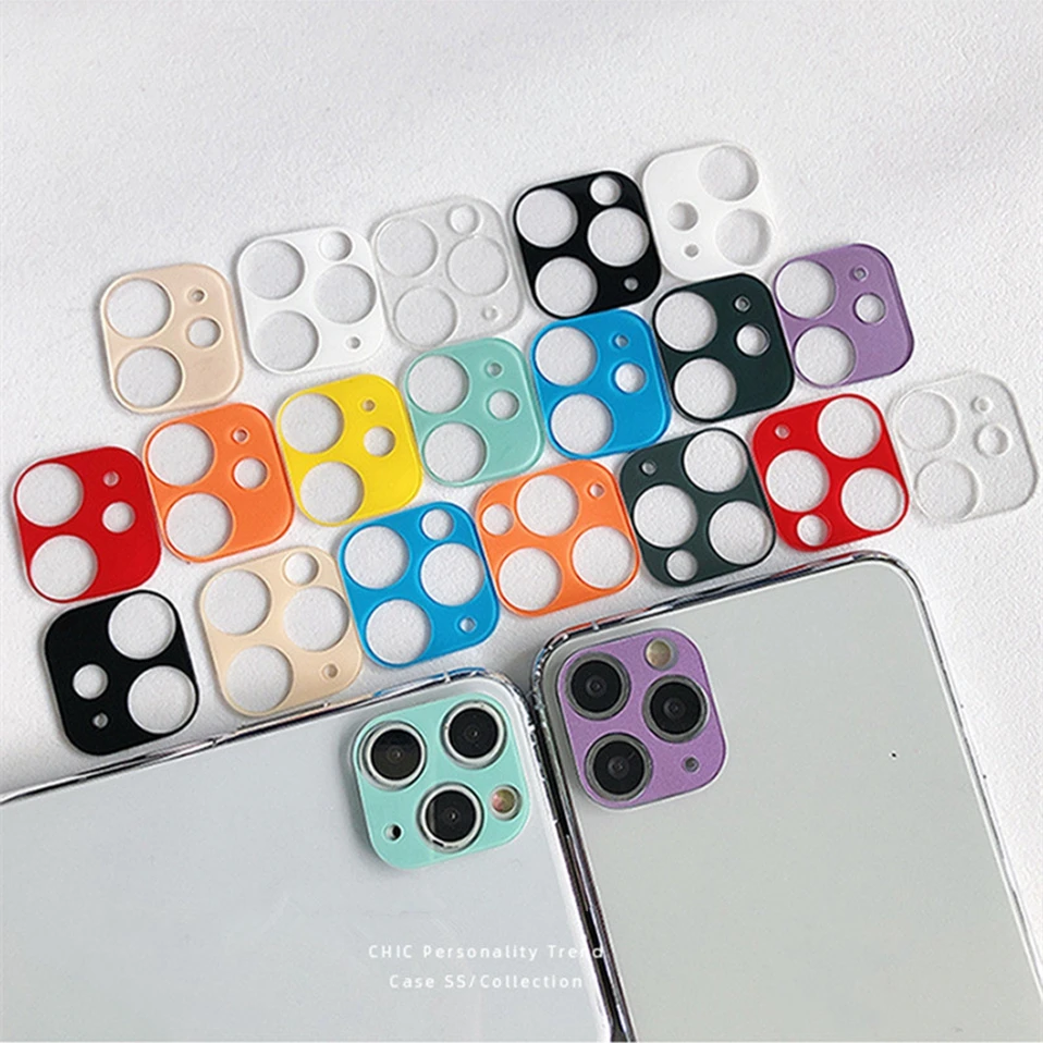 Защита для объектива 3d-камеры iPhone 13 12 11 Pro Max полное покрытие красочная Рамка 13Pro