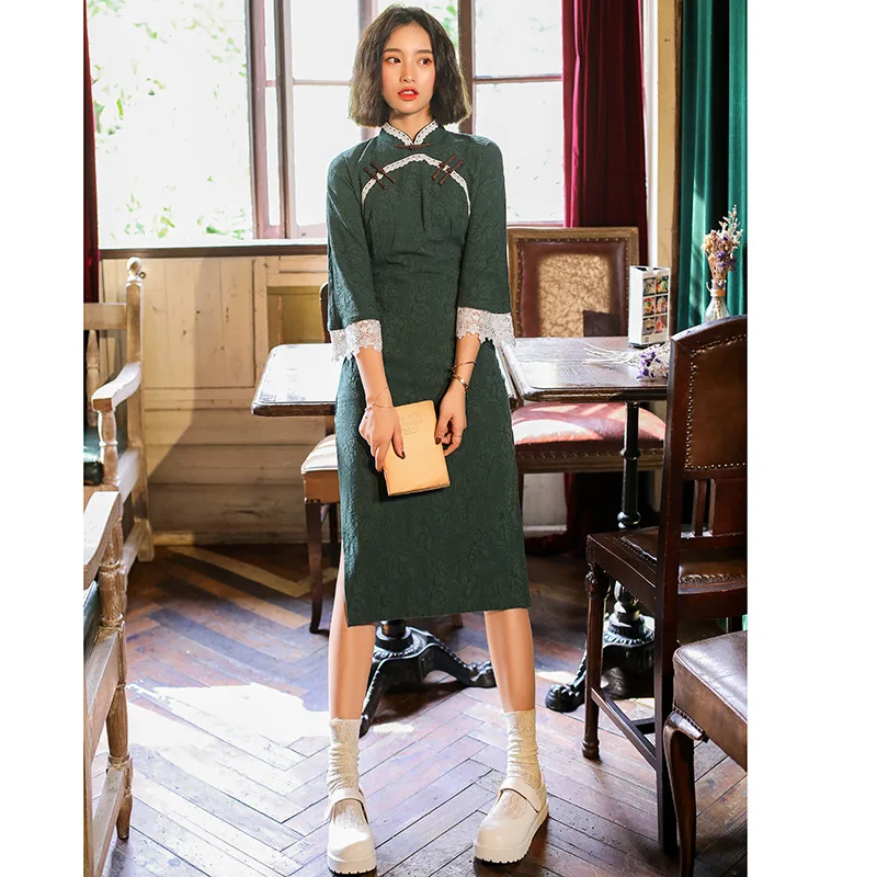 Современное хлопковое вьетнамское китайское женское платье для девочек 2020 qipao |