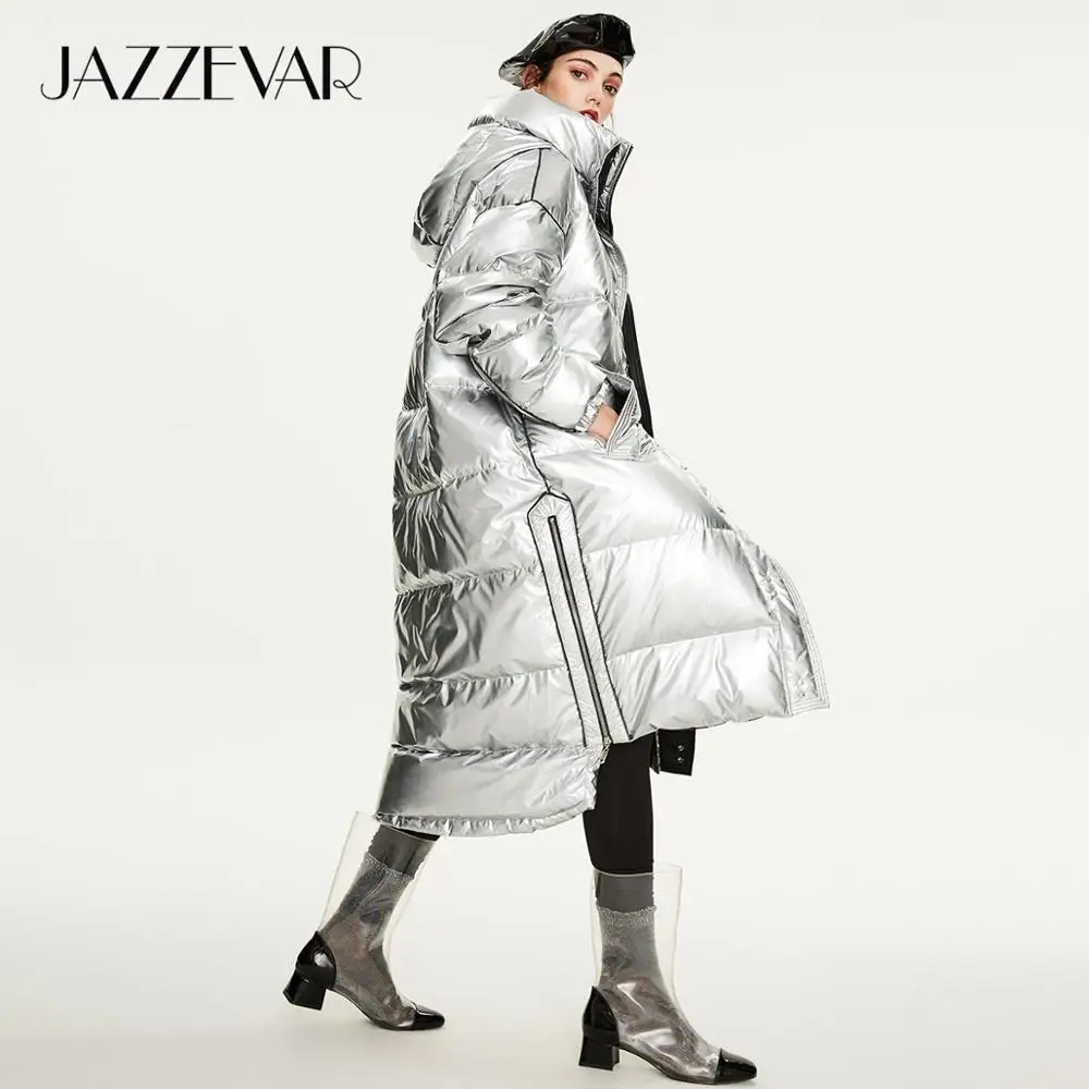 JAZZEVAR Зима Новое поступление женский пуховик качественная свободная одежда модный стиль длинное для женщин Y9047