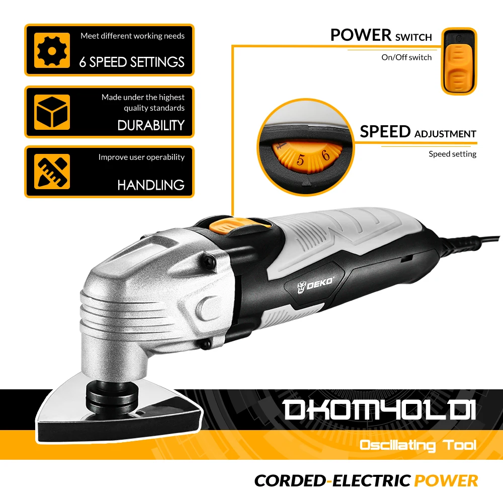 Реноватор DEKO DKOM40LD1/2 220 В с аксессуарами