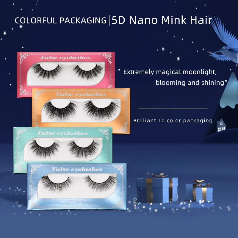 

QIUPALEI Beauty Natural Wispy 3D Mink Eye Lashes Bulk Wholesale Items With Packaging False Eyelashes Russian Strip Lashes Makeup