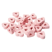 slices confetti crafts pink wood hearts chips valentines day nursing jewelry beading wooden bead gift diy accessories