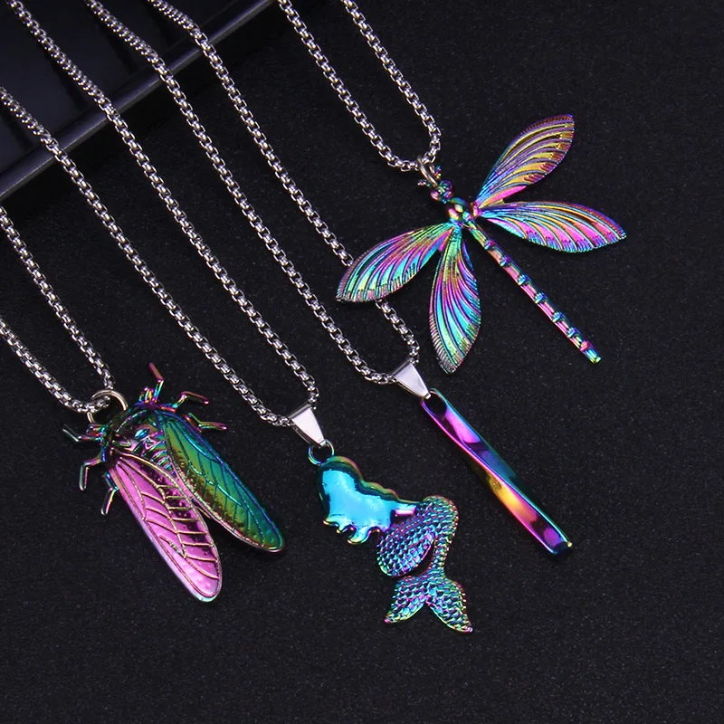 Уличное ожерелье в стиле хип хоп виде русалки спиральной полосы астронавта