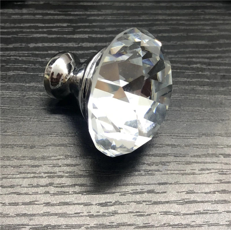 Ручки стеклянные в форме алмаза 25 40 мм|Ручки шкафа| |