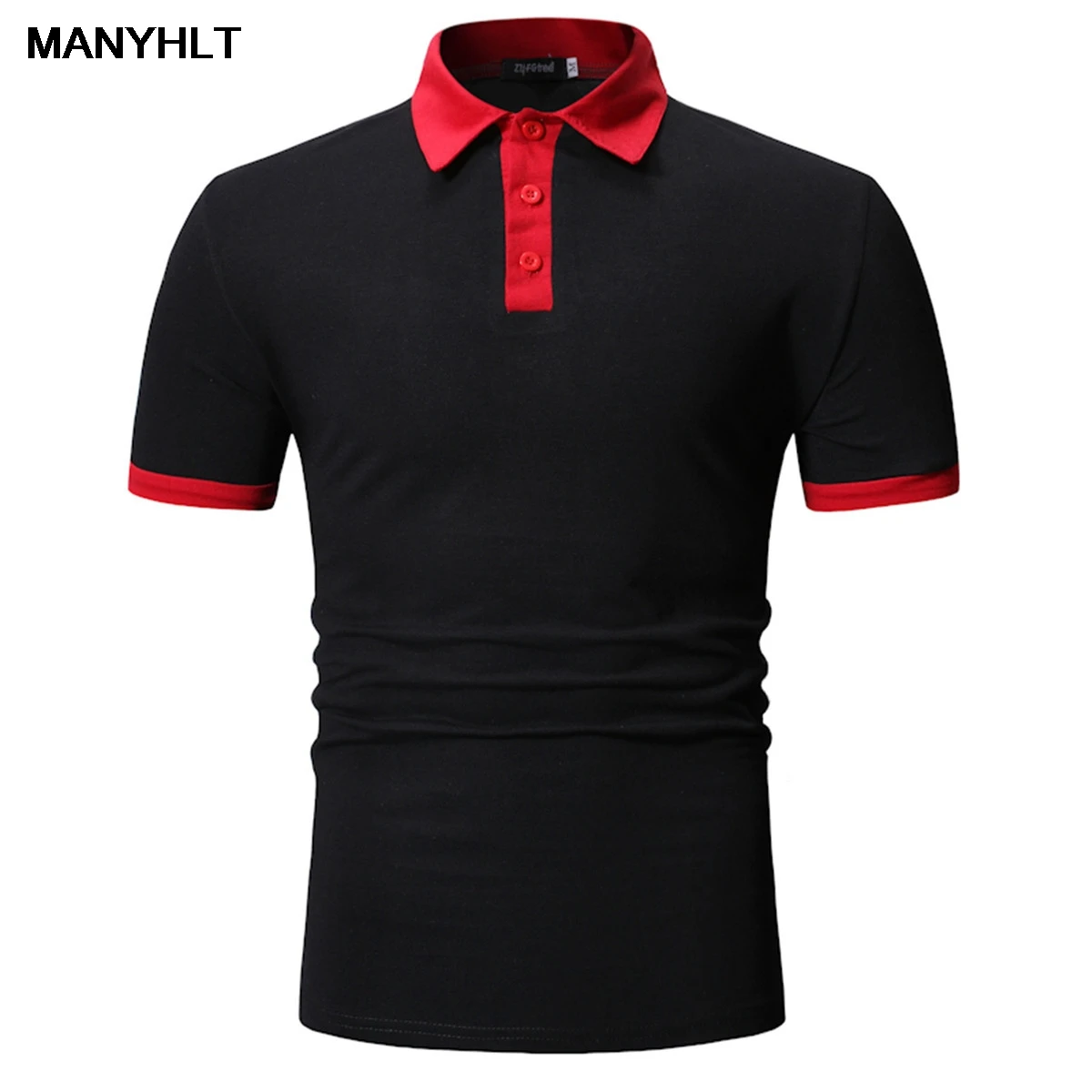 

Men's T-shirt Summer New Slim Fashion Youth Pure Color Stand-up Collar Short Sleeve Casual Men's POLO Shirt High Quality Top